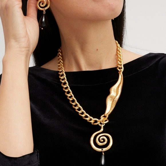 Chico's Onyx Swirl Y-Necklace - Picture 1 of 9